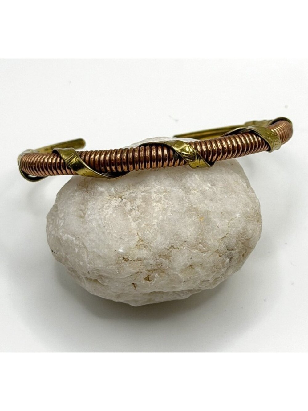 Vintage Copper &‎ Brass Wire Wrapped Cuff Bracelet